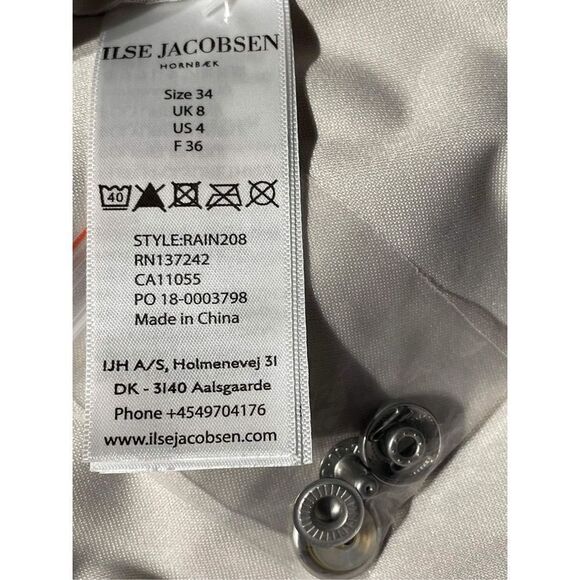 Ilse Jacobsen Long RAINCOAT Rain71L (Purple Rain) Size XS (US4) - Picture 12 of 14